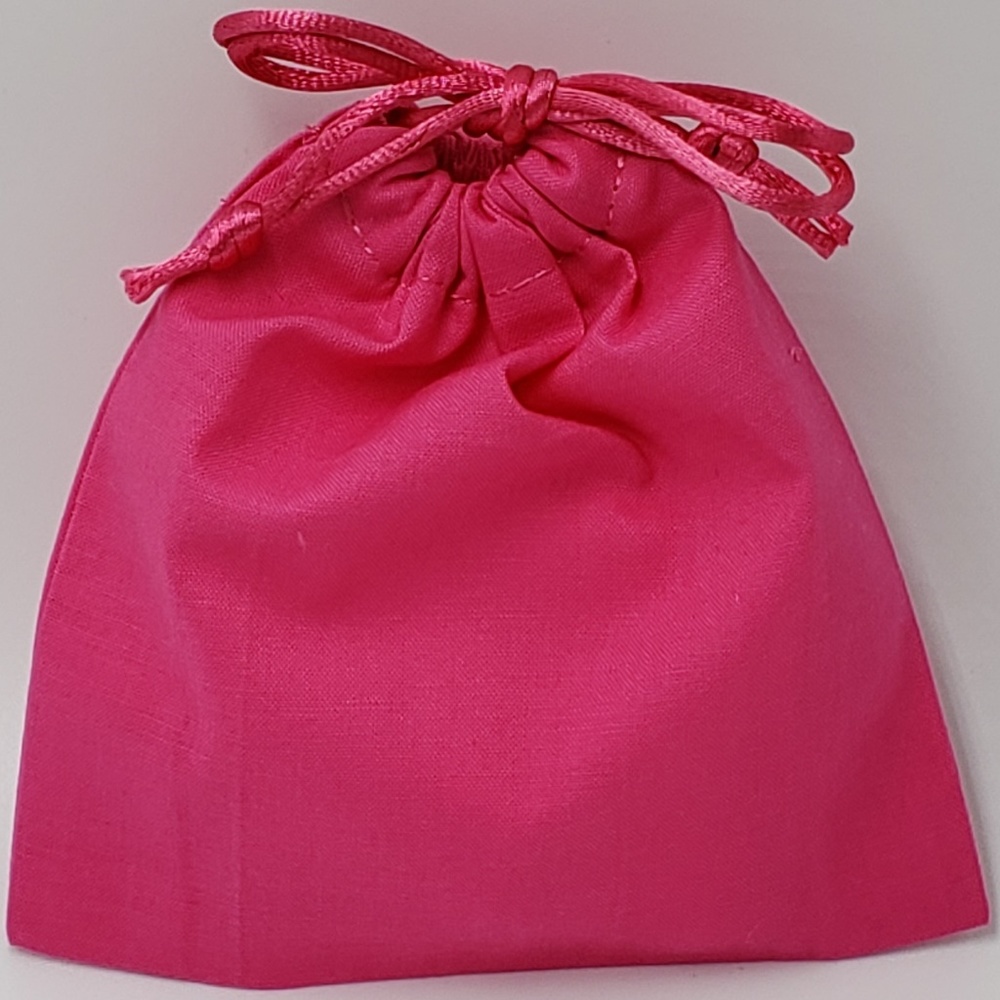BRAND NEW 6 - 5x5 FUCHSIA DRAWSTRING BAGS